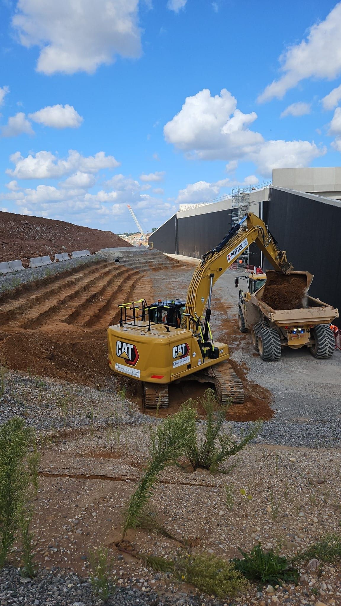 Excavation and earthworks by Paul Mulcair UK Ltd on the HS2 project, ensuring safe and compliant construction practices with health and safety support from Paul Feely & Associates.